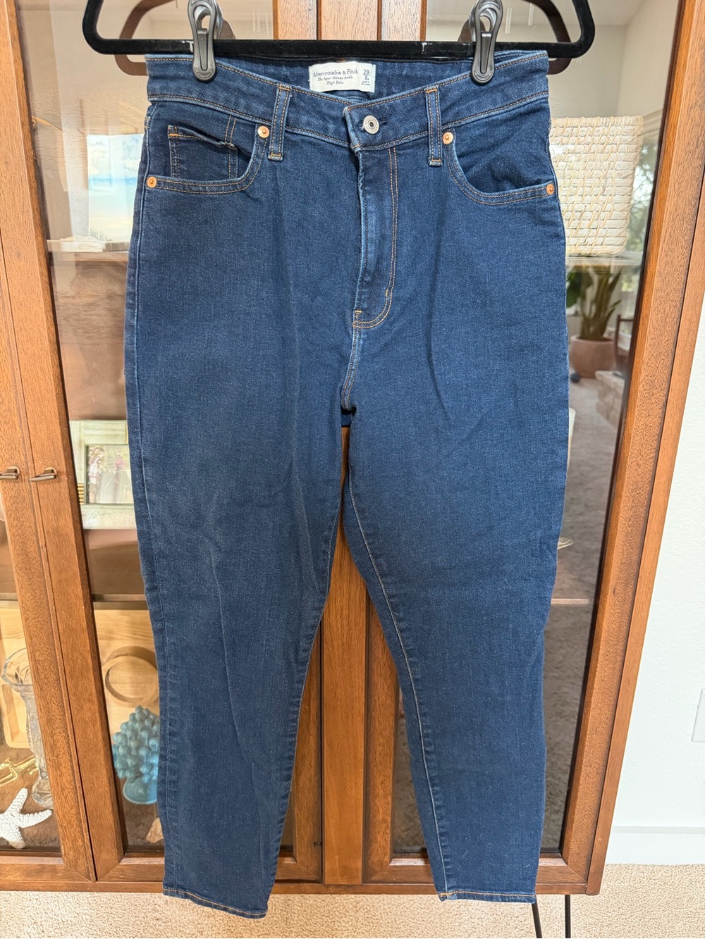Abercrombie & Fitch High-Rise Dark Blue Women's Jeans
